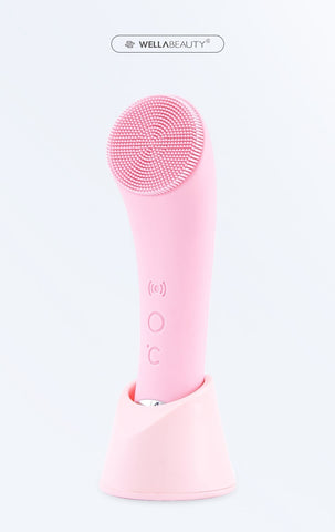 Electric Silicone Facial Brush with Vibration & Heating