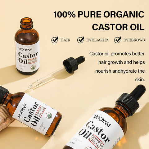 Castor Oil for Skin, Hair & Eyebrow Care