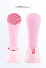 Electric Silicone Facial Brush with Vibration & Heating